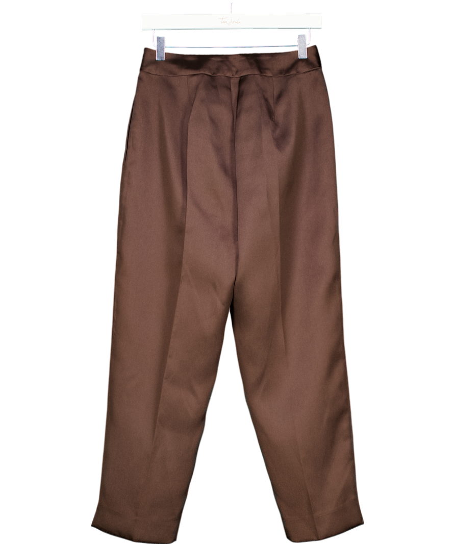 Phase Eight Ltd.edition Chocolate Brown Ivy Brown Satin Cigarette Trousers UK 8