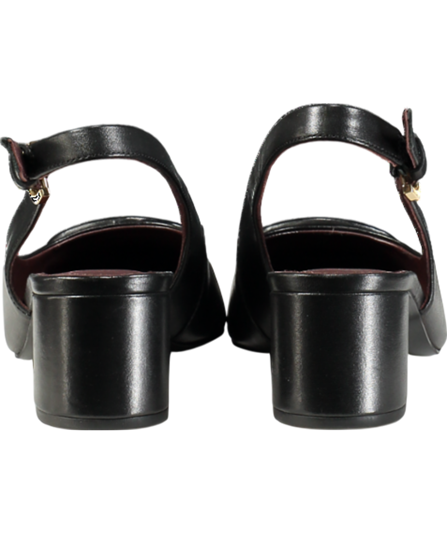 Radley London Black Grosvenor Arcade Leather Pointed Slingback Heeled Courts UK 8 EU 41 👠