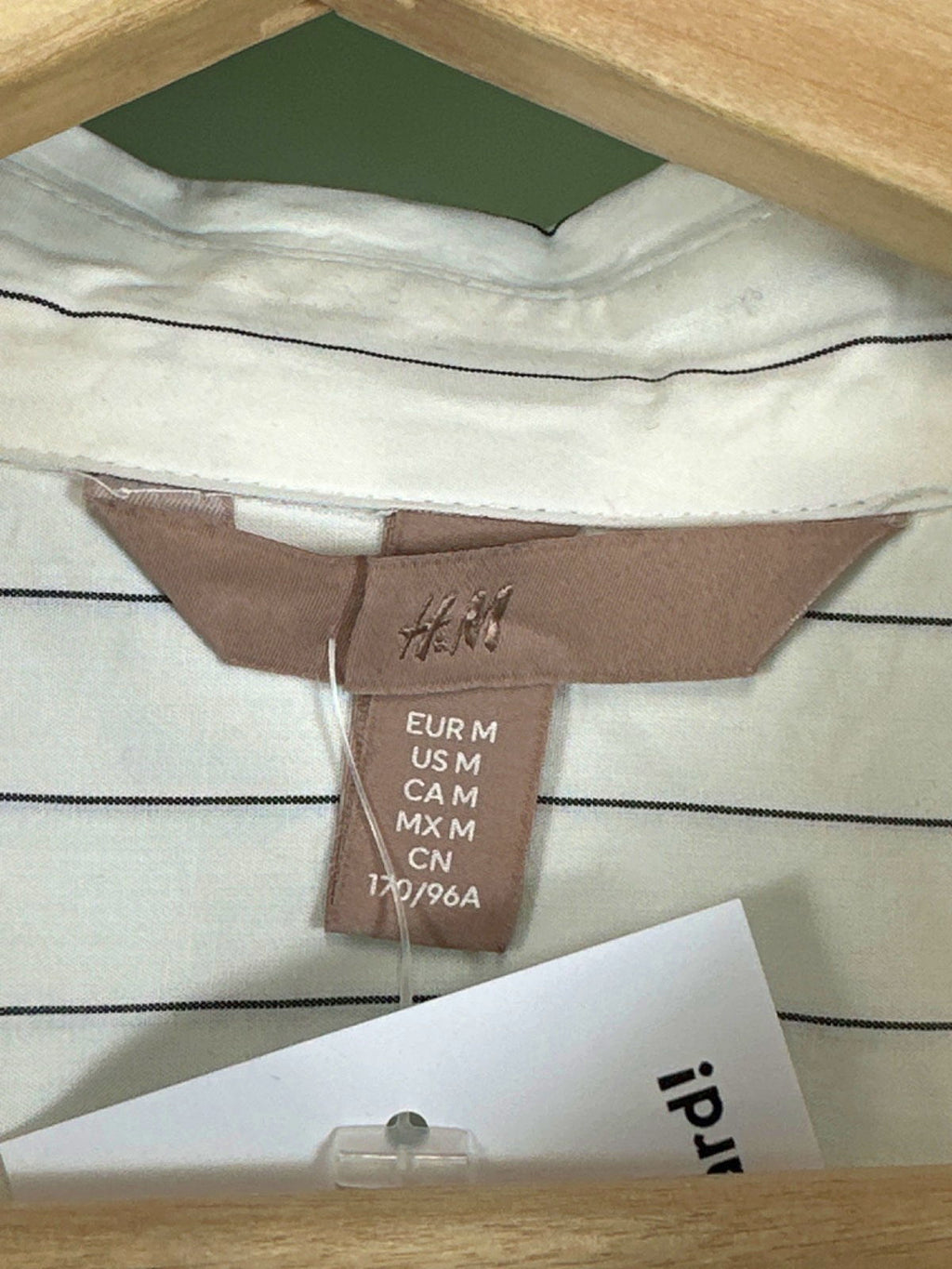 H&M White Striped Shirt UK M