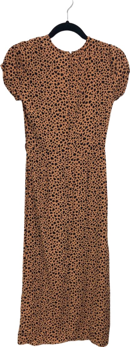 Warehouse Leopard Print Midi Dress UK 6