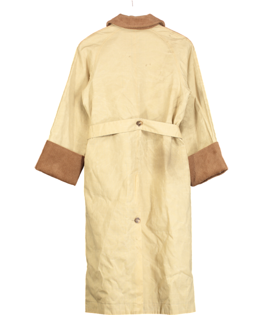 Aligne Beige Barnaby Reversible Check Trench Coat UK S