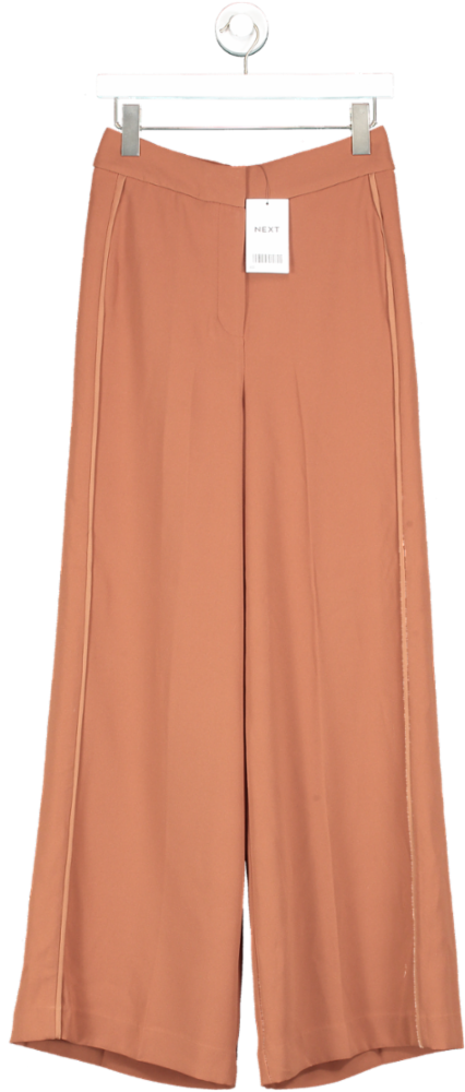 Next Brown Tailored Super Wide Trousers UK 8