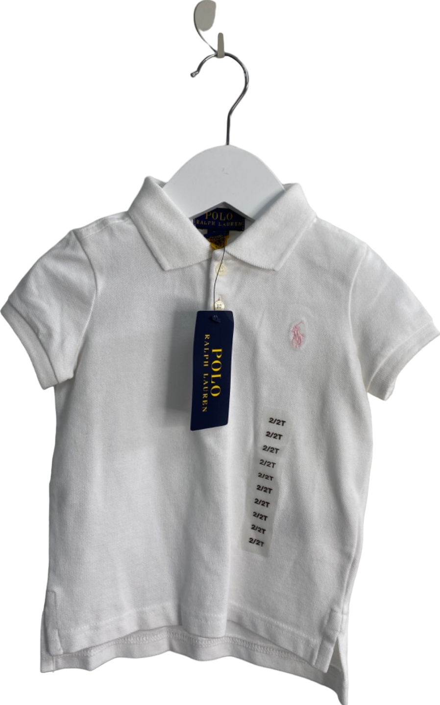 Ralph Lauren White SS Polo Shirt UK 2 Years