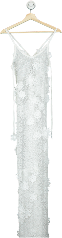 SNDYS. White Lace Maxi Dress UK M