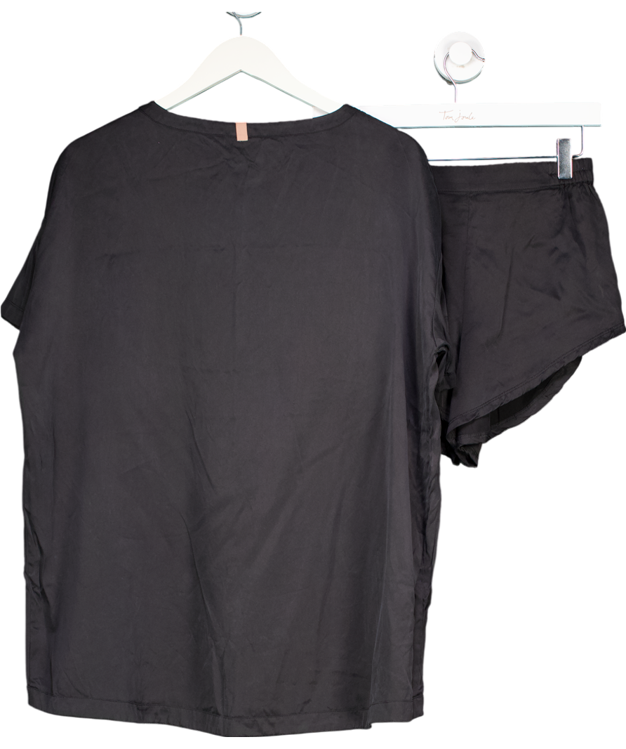 Lunya Black Washable Silk Shorts & Tee Set UK XS