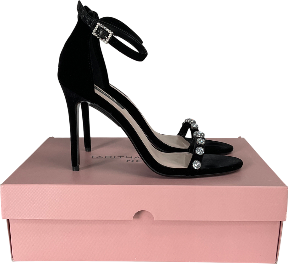Next Black Tabitha Simmons Katie Jewelled Sandals UK 7 EU 40 👠