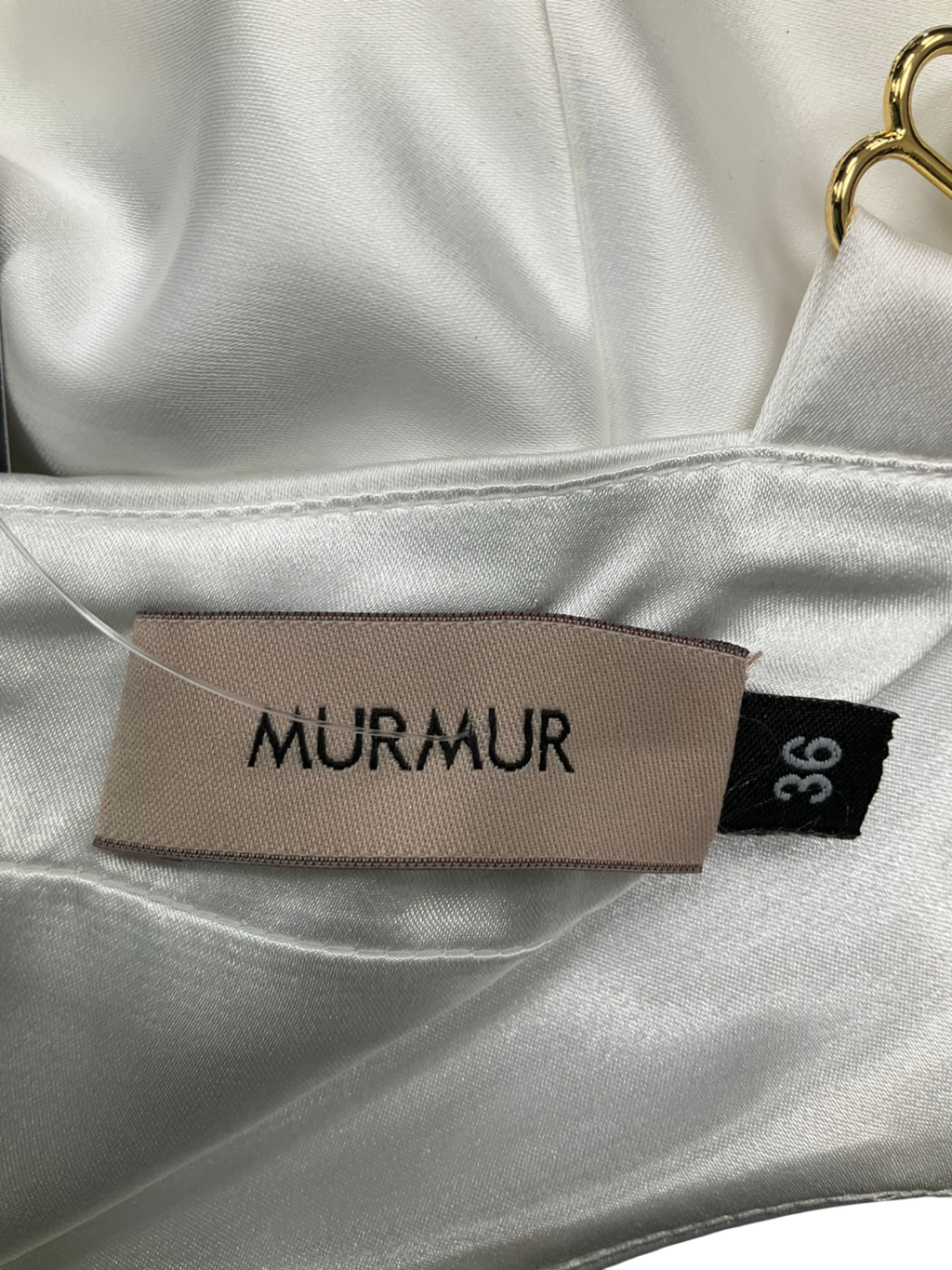 Murmur White Haze Satin Top UK 8