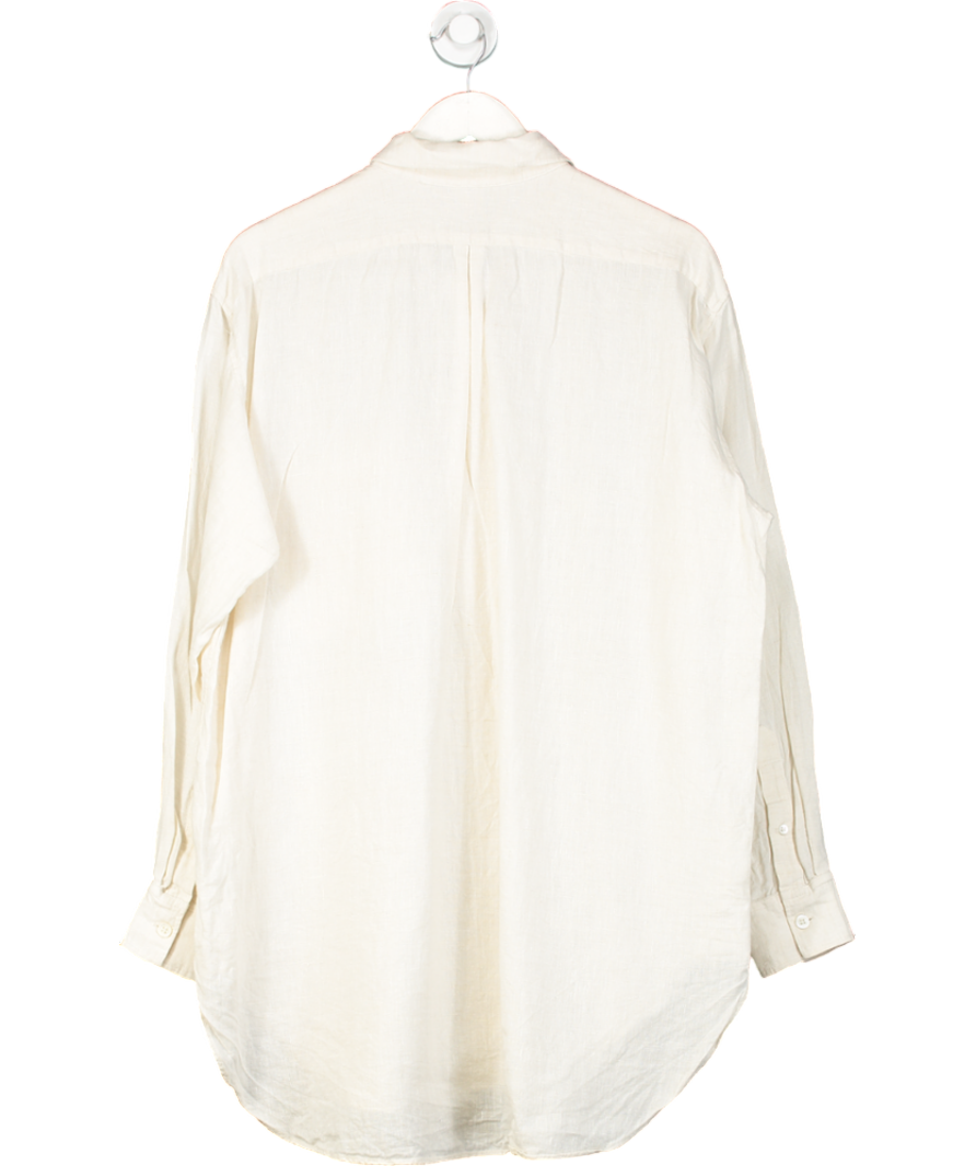 Arket Beige Oversized Linen Shirt Eu42 UK 14