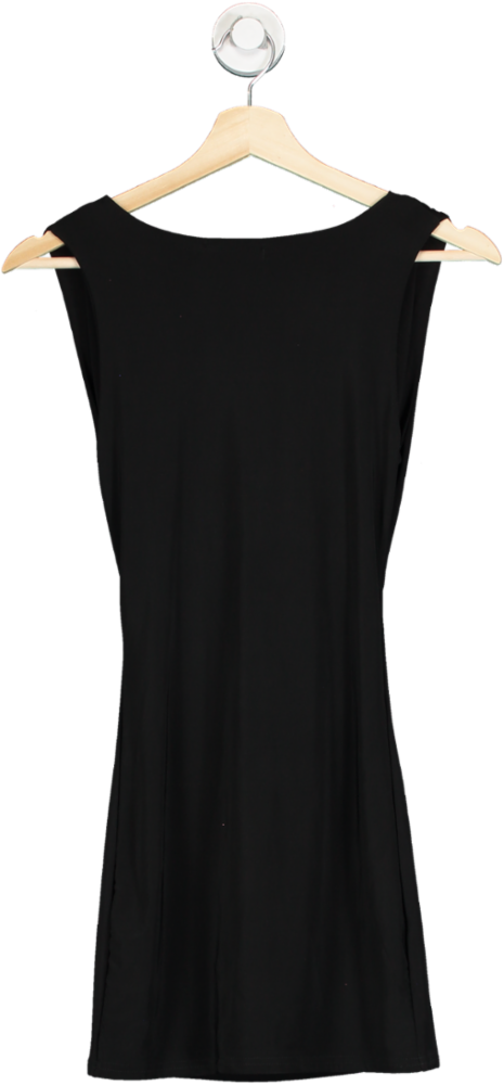 Wavey Black Sleeveless Dress UK 6