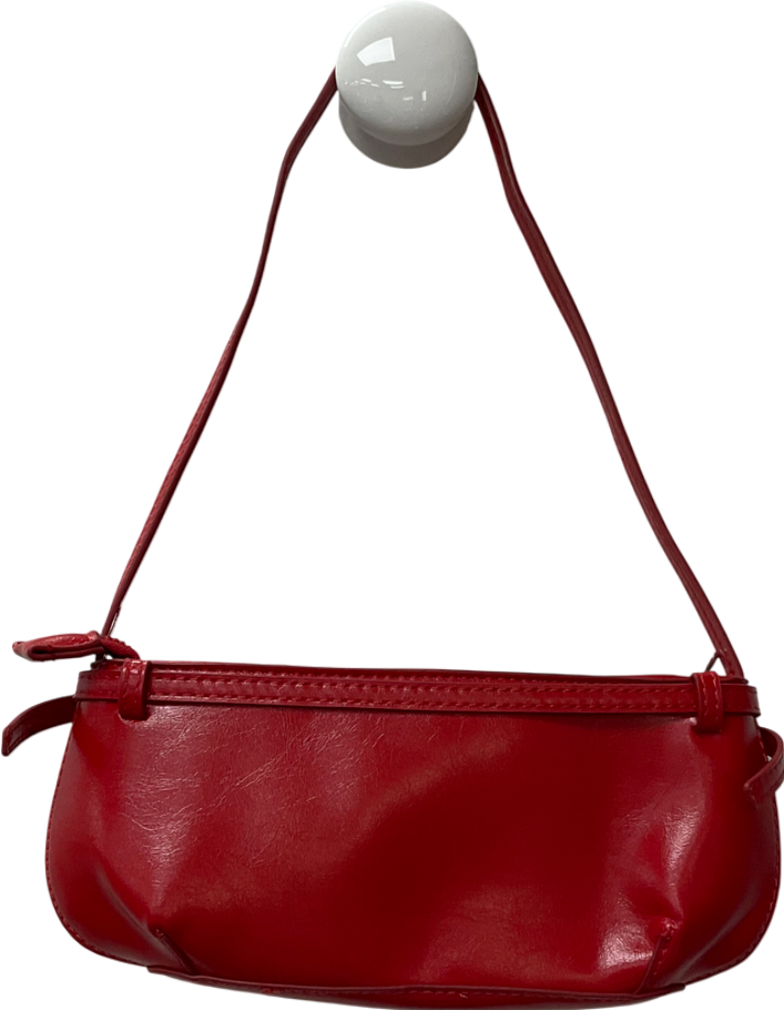 ASOS Red Shoulder Bag With Buckle Detail One Size