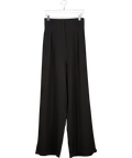 Karen Millen Black Viscose Blend Tailored Wide Leg Trousers UK 20