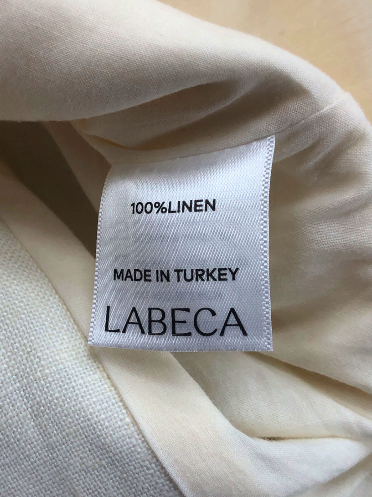 Labeca Cream Double-Breasted Linen Blazer Jacket UK S