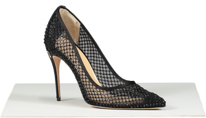 JENNIFER CHAMANDI Black Crystal-embellished Lorenzo Pumps 105 UK 7 EU 40