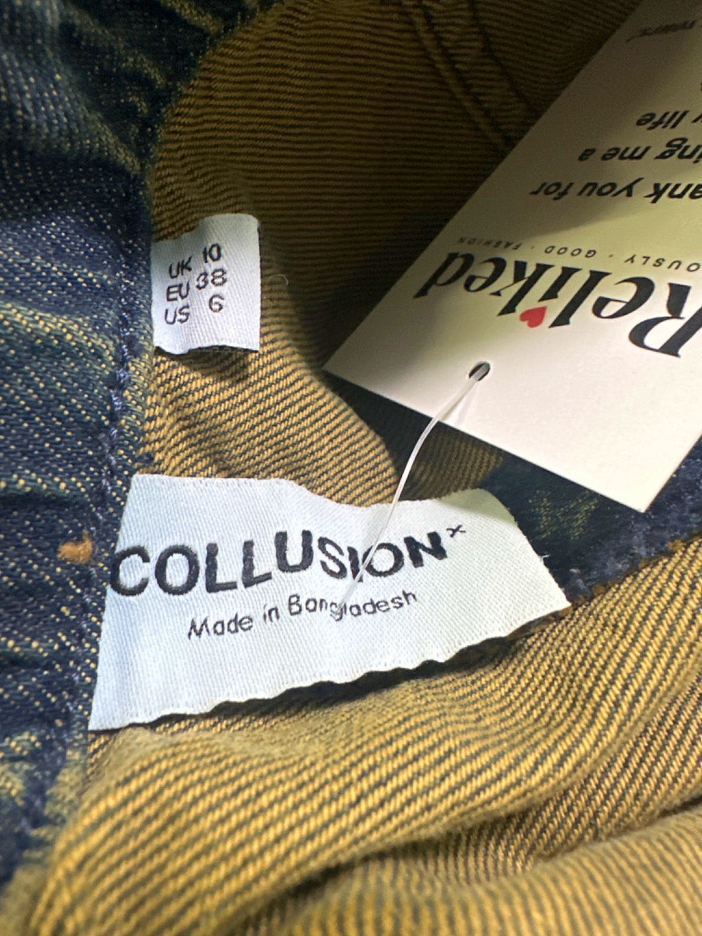 Collusion Blue Denim Jumpsuit UK 10