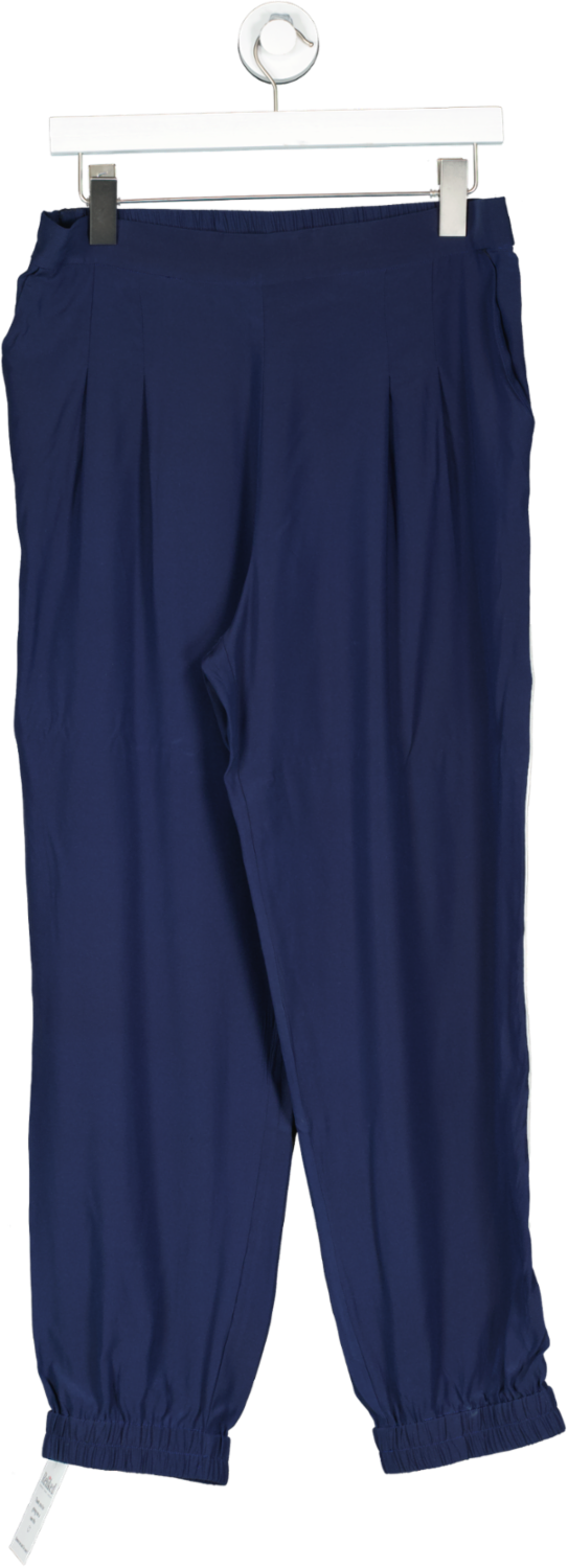 pyrus Blue Glitter Side Panel Silk Trousers UK L