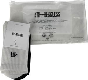 4th Reckless White & Black Multipack 4th Branded Socks One Size