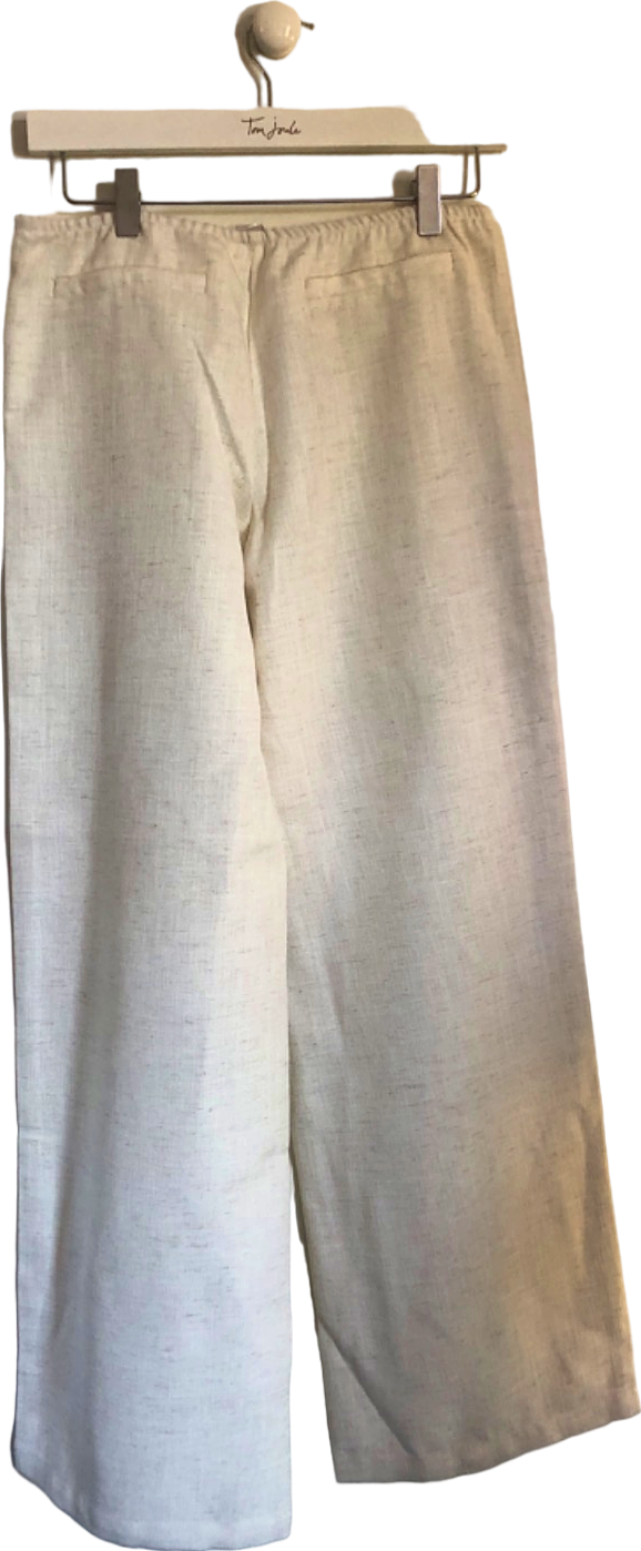 Musera Beige Wide-Leg Trousers UK XS