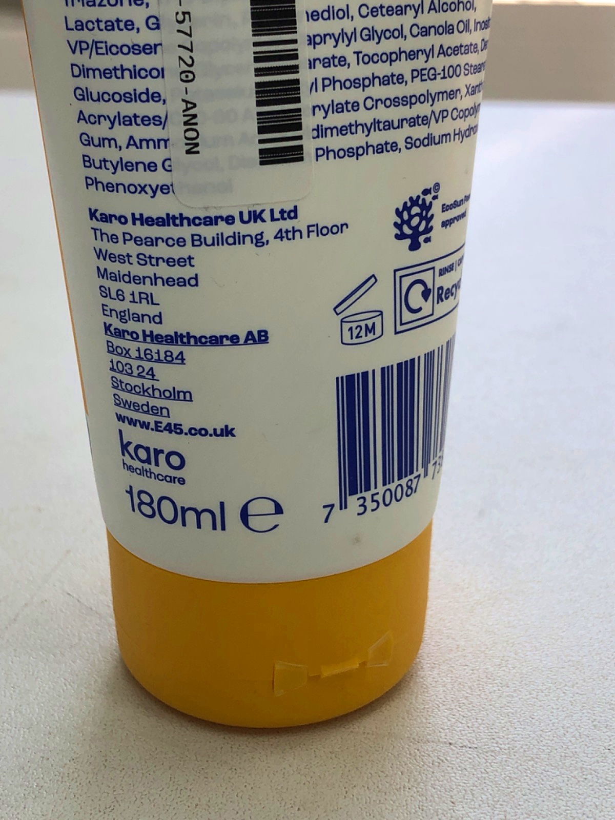 E45 Sun Care Kids & Baby Sensitive Lotion 50+ SPF 180ml