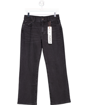 purple Black Slim Mid Rise Slight Crop UK W26