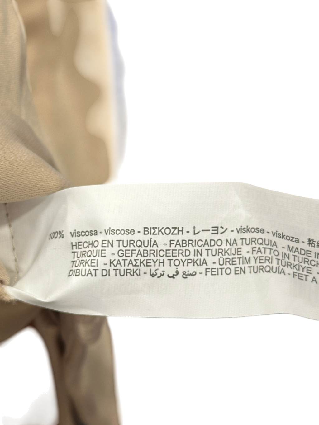 ZARA Beige Satin-feel Pocketed Wide Leg Trouser UK S