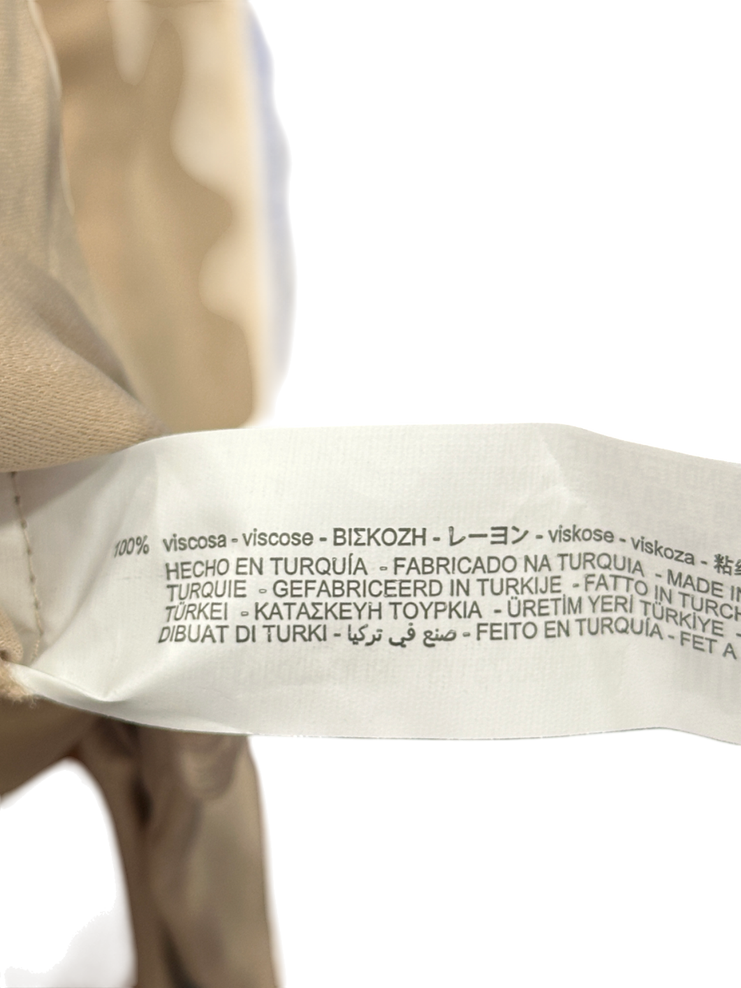 ZARA Beige Satin-feel Pocketed Wide Leg Trouser UK S