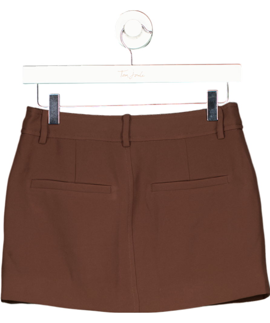 BOA Brown Mid Rise Effortless Mini Skirt UK XS