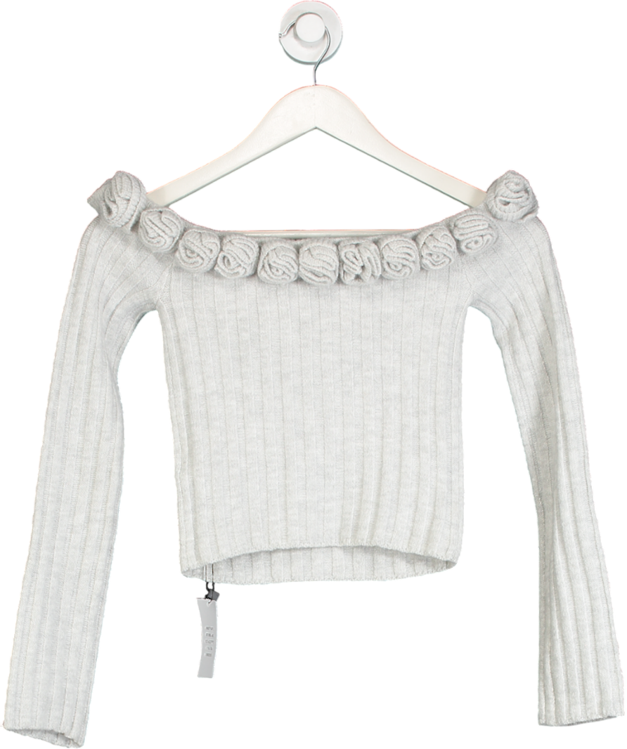 Majorelle Grey Jalin Rosette Sweater UK XS