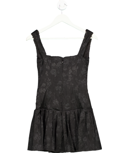 House of CB Talia Black Pleated Mini Dress UK S