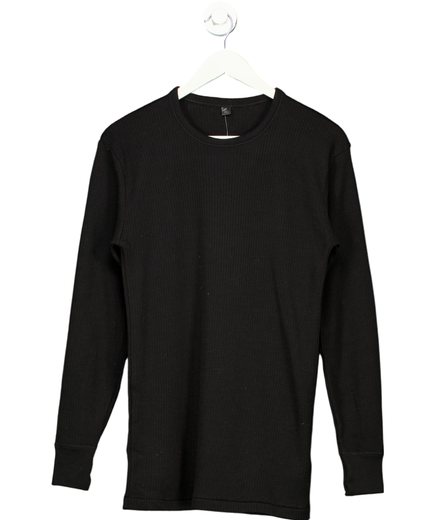 M&S Black Wool Blend Long Sleeved Shirt UK S