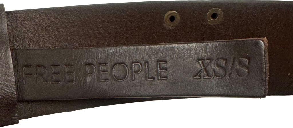 Free People Brown Sonny Studded Belt UK XS/S