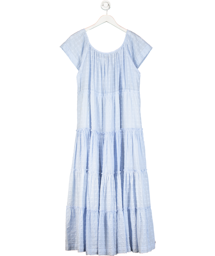 Innika Choo Baby Blue Embroidered Maxi Dress UK S