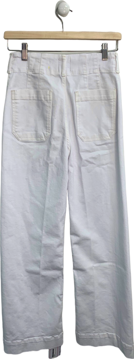 Anthropologie Maeve White The Colette Tall Length Trousers SZ W26 Tall