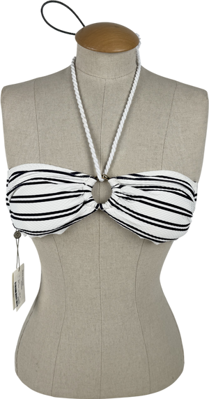 Heidi Klein White Bay Ring Bandeau Top UK S