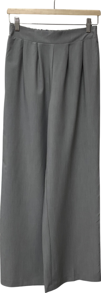 New Look Grey Marl High Waist Tailored Wide Leg Trousers UK 8