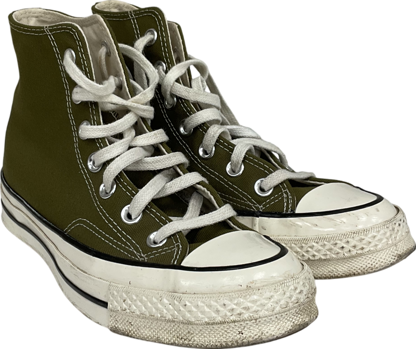 Converse Chuck Taylor All Star Hi Trainers With Chunky Laces In Green UK 5 EU 38 👠