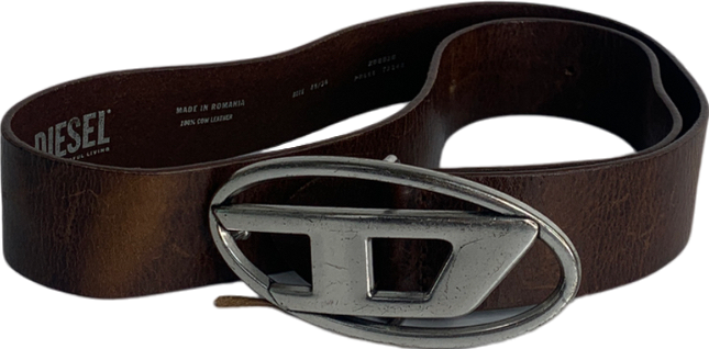 Diesel Brown D Buckle Belt W34