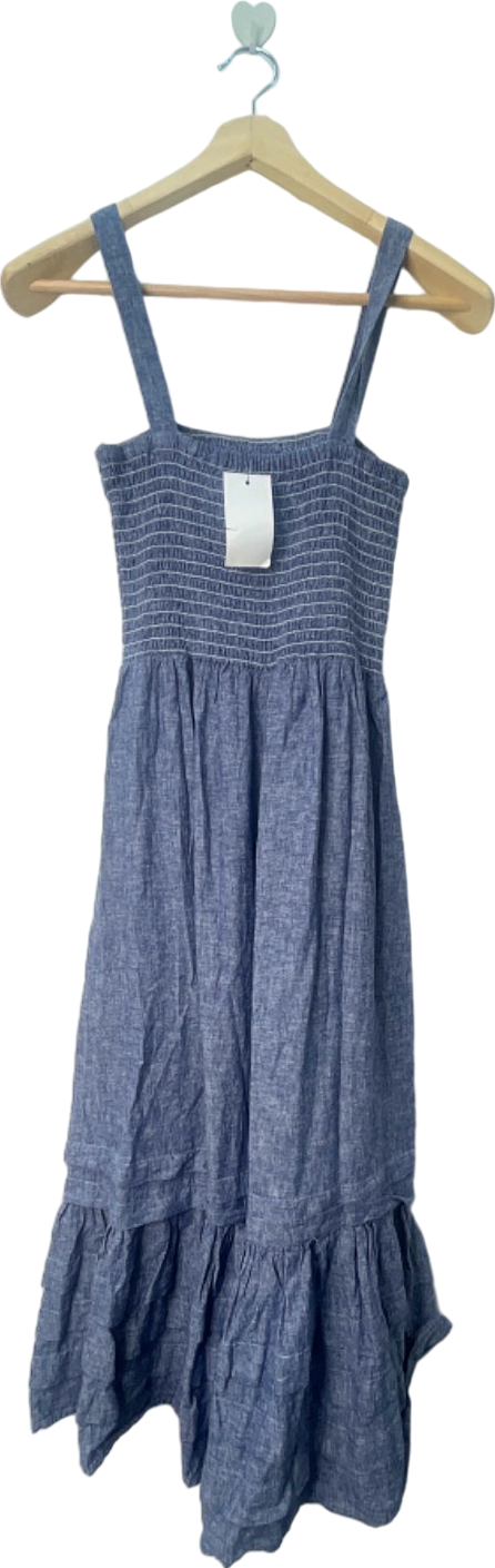 Very Blue Sleeveless Ruffled Hem Dress UK Size 12