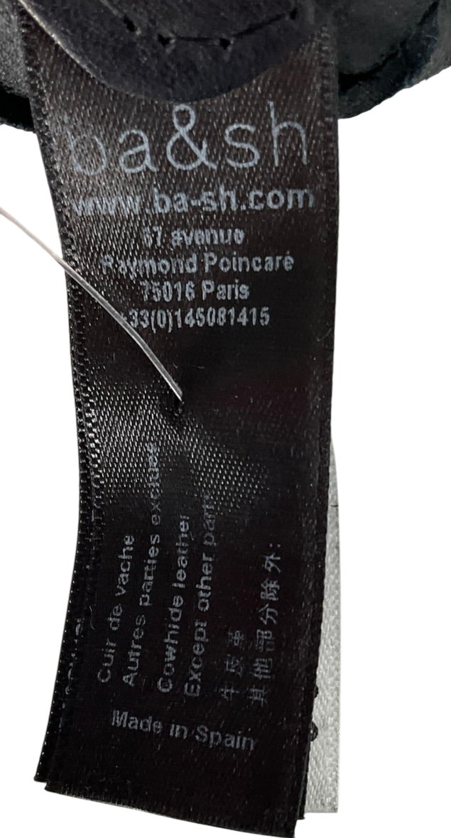 Ba&sh Black Bergamo Leather Belt UK XS/S