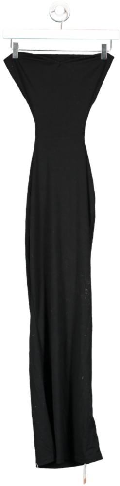 SHEIN Black Strapless Jersey Midi Dress UK XS
