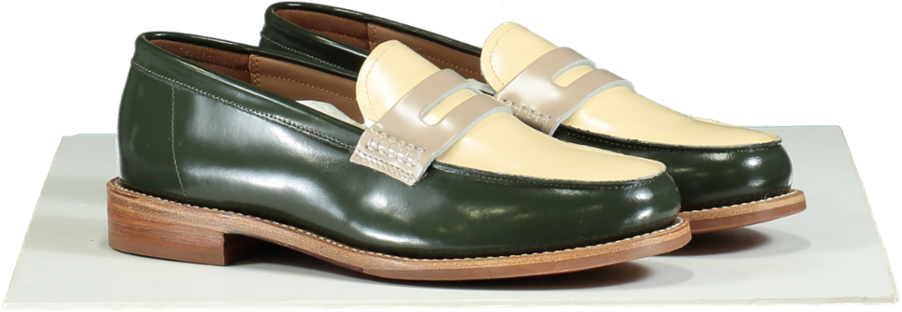 Grenson Dark Green Multi Lynn Loafer UK 4