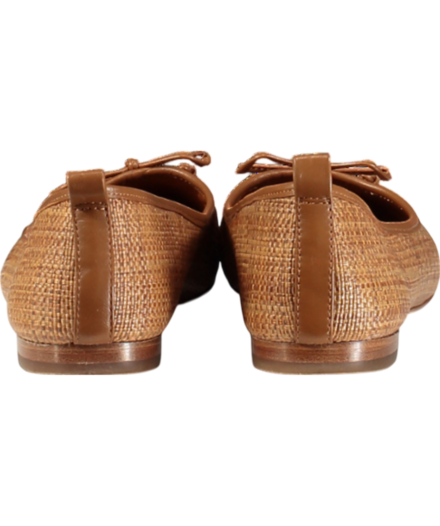 J McLaughlin Brown Woven Square Toe Pumps UK 8 EU 41 👠