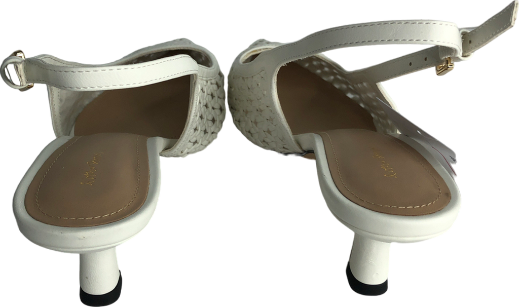 & Other Stories White Braided Leather Pumps UK 7 EU 40 👠