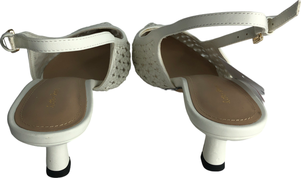 & Other Stories White Braided Leather Pumps UK 7 EU 40 👠
