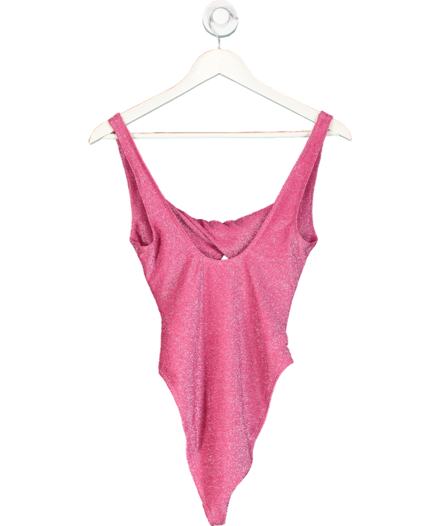 South Beach Pink Jasmin X Sb Board Swimsuit In Magenta Glitter UK 12