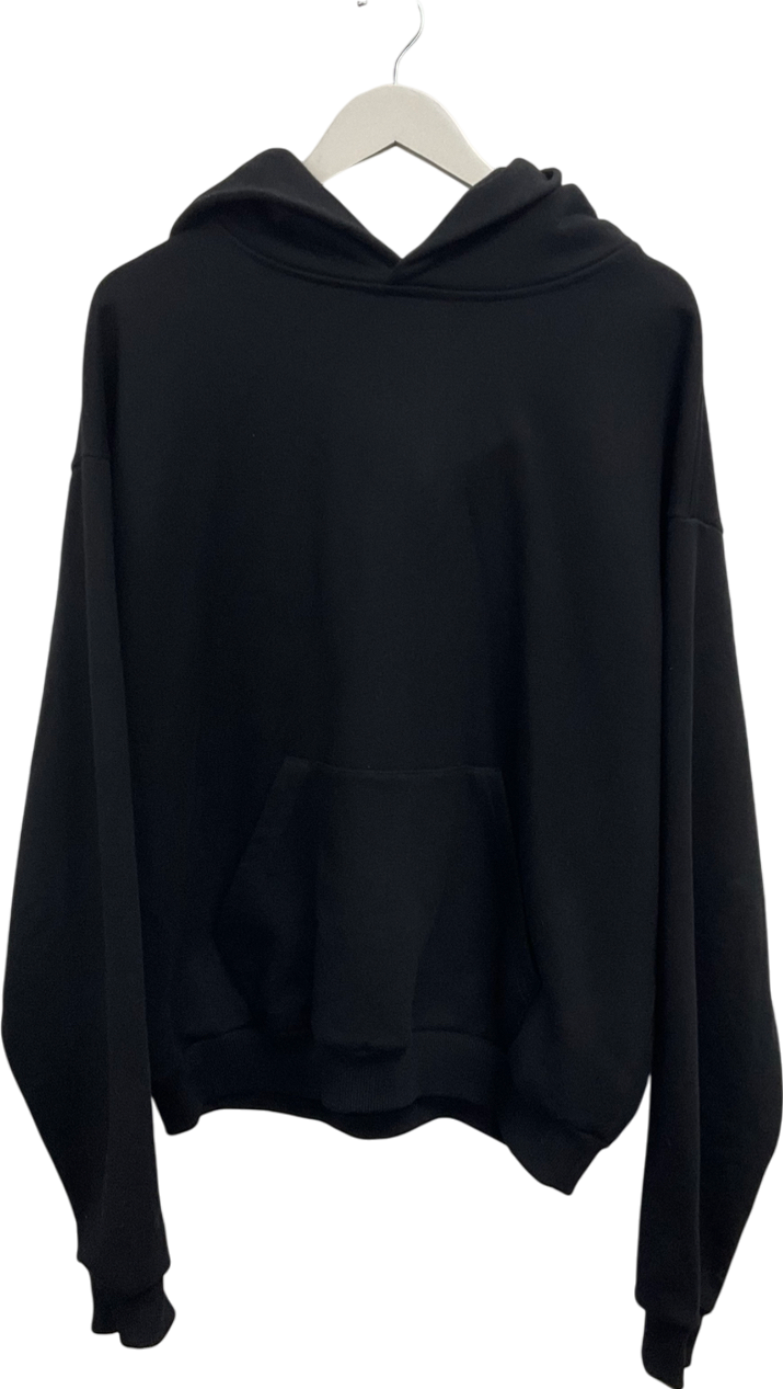 Black Heavyweight Hoodie UK L