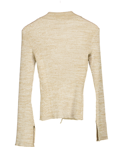 Oval Square Beige Tanner Knit Tie Cardigan UK S