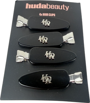 Huda Beauty Black Hair Clips X4 One Size