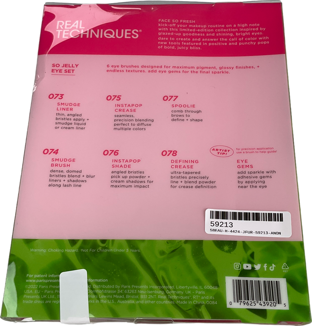 Real Techniques So Jelly Eye Makeup Brush Kit - 7 Piece Set One size