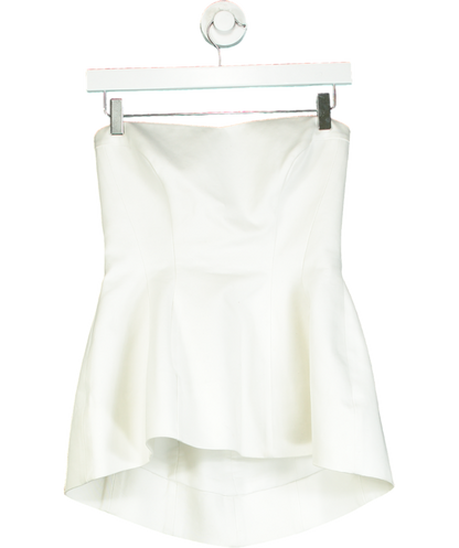 Rosie Assoulin White Bustier Strapless Top UK S