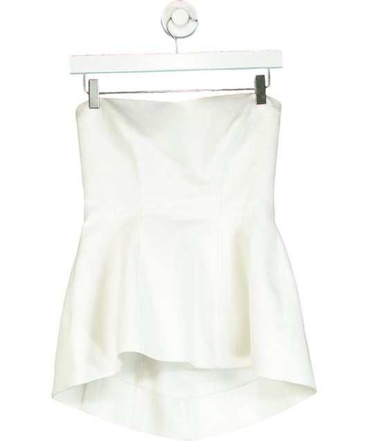 Rosie Assoulin White Bustier Strapless Top UK S